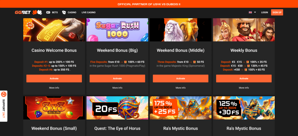 ggbet casino recenzija bonuse