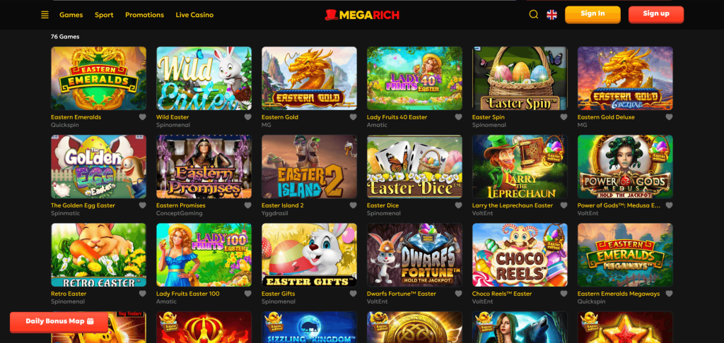 uskršnji online slotovi megarich селекција